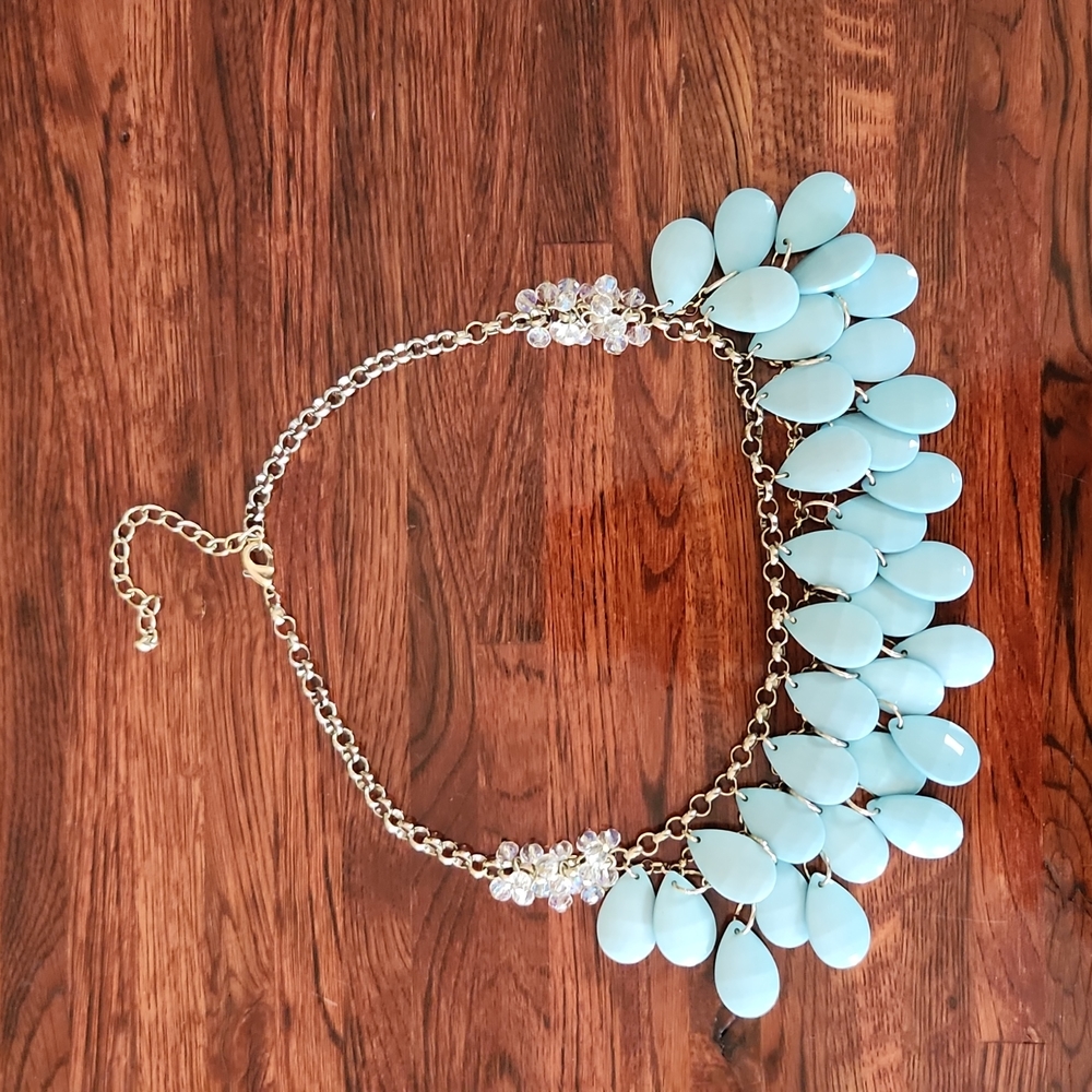 Light Blue Statement Necklace - image 1
